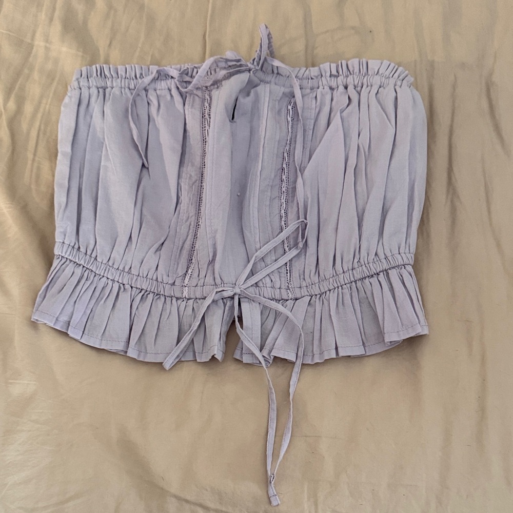 Hollister Light Purple Gathered Top